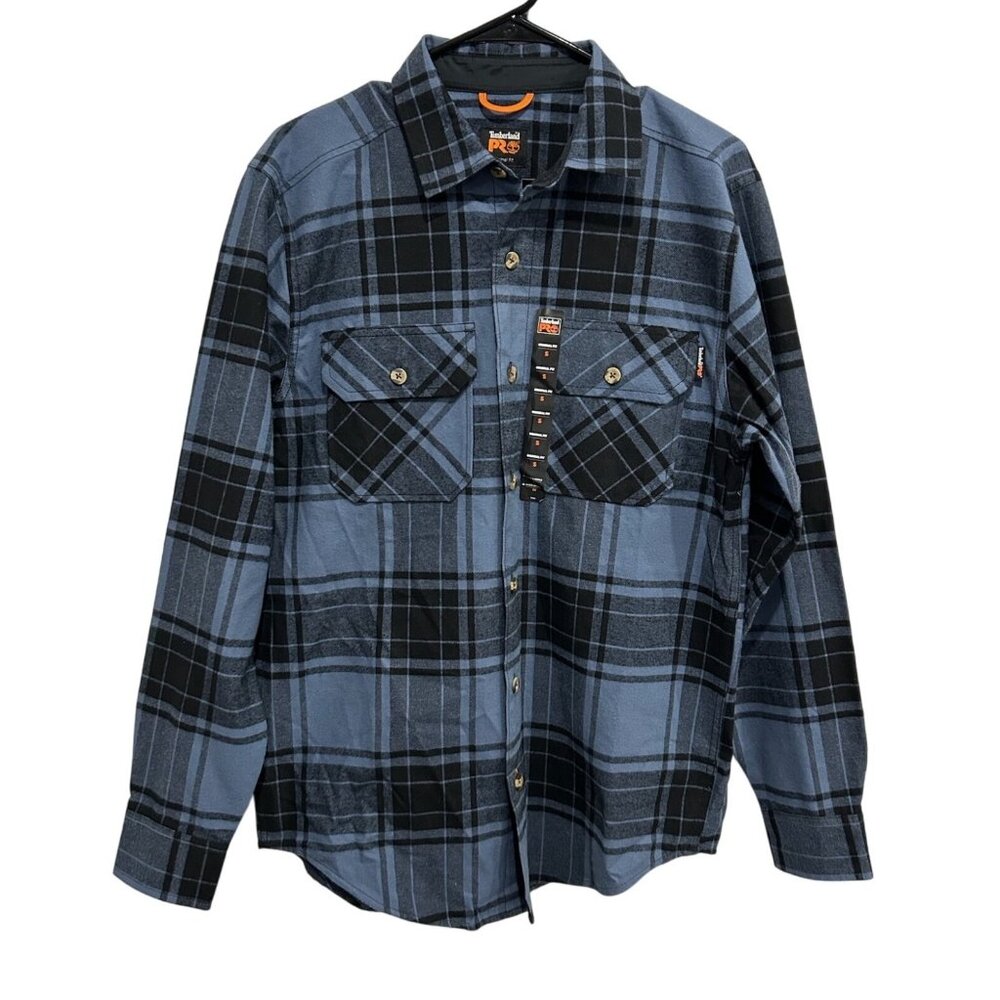 Timberland PRO Mens Original Fit Woodfort Heavy-Weight Flannel Work Shirt Size S